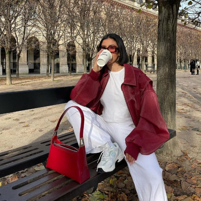 Flavie™ Veste en cuir