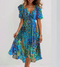 Robe florale élégante | Tenue chic pour femmes | Design en polyester tendance pour toutes les saisons