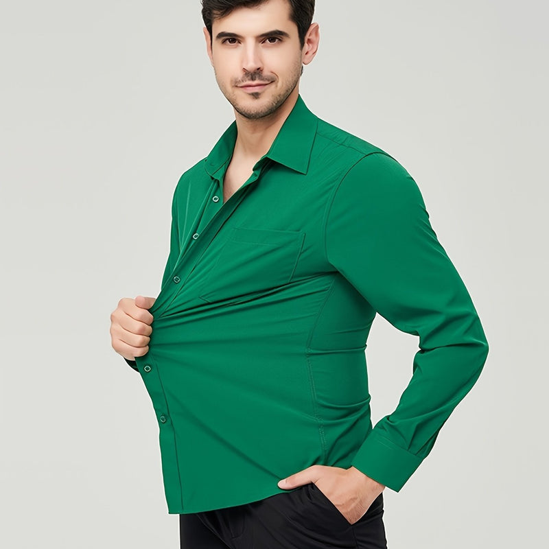 Camisole de vêtement pour homme - Algon transpirable - Corte moderno - Manga larga con botón