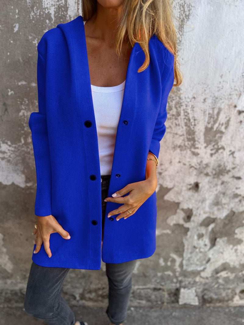 Élise™ Élégante Mantel à Boutons Simples
