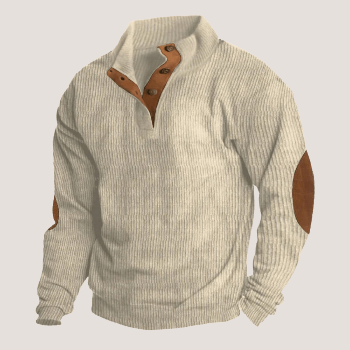 Marius™ - Elégant pull en tricot côtelé avec col