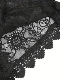 Elegant Women's Lace V-Neck Midi Dress - Perfect Summer Knit Beachwear with Flattering Slit Hem & Stylish Long Sleeves (Robe midi en dentelle à col en V pour femmes)