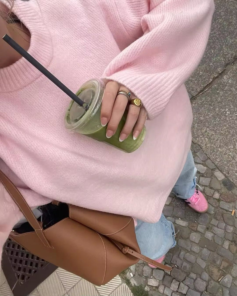 Delphine™ Pull tricoté main