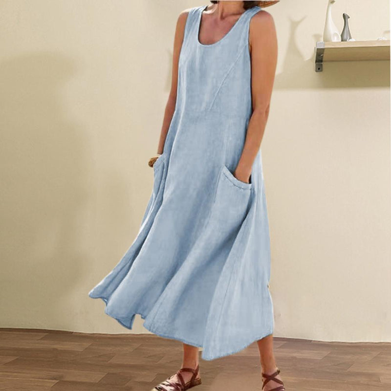 Chemisier féminin élégant sans manches et ample pour un look stylé