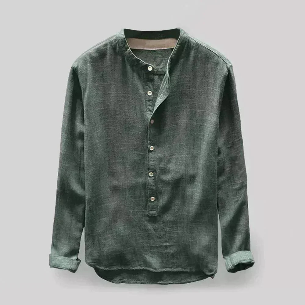 Camisole classique de manga longue pour homme, élégante et douce