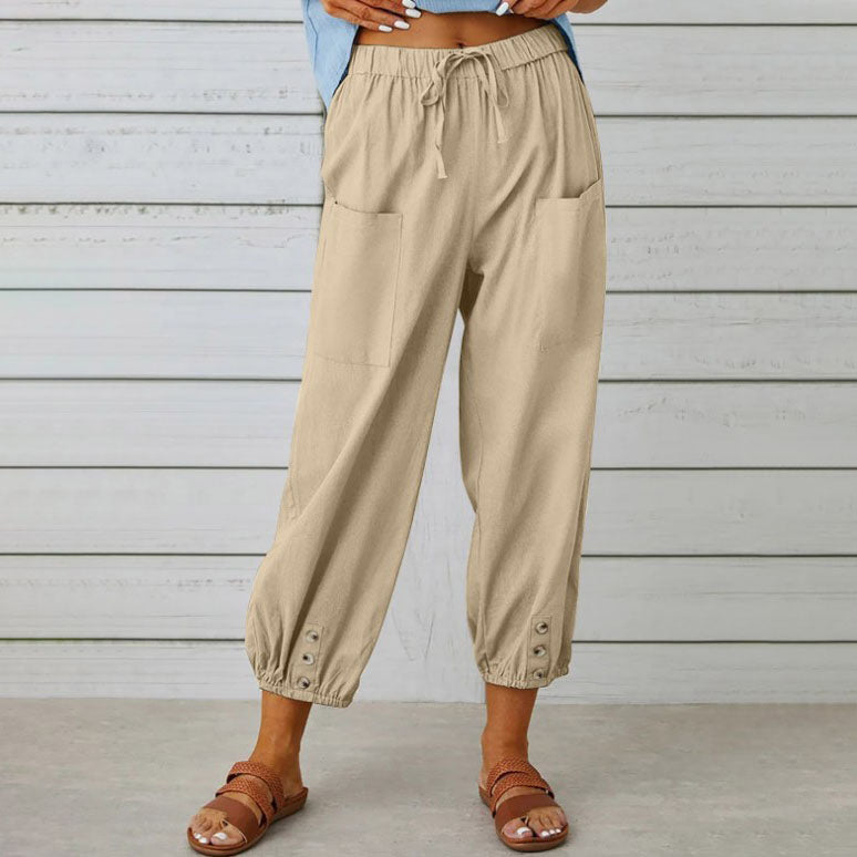 Pantalon décontracté pour femme - Style souple et confortable pour une détente optimale et des journées de repos