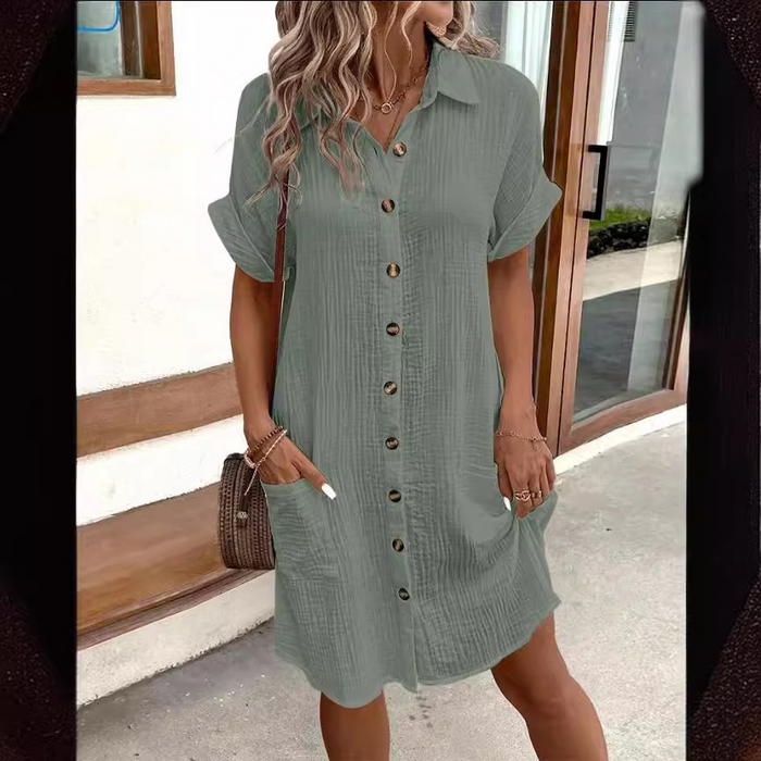 Tunique d'été aérée à manches courtes pour un style frais