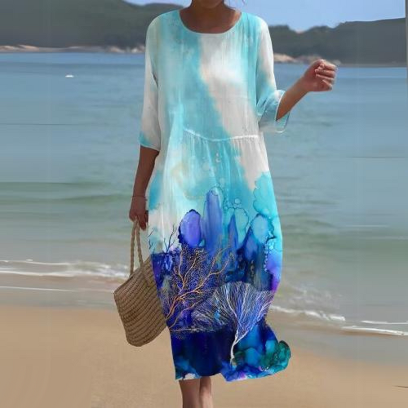 Chic et Élégante Robe Midi pour Femmes - Fluide, Légère et Parfaite pour Toutes les Saisons