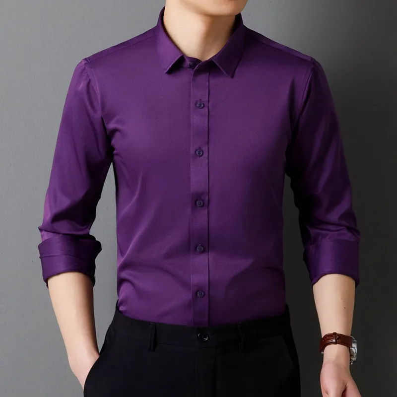 Camisole de corte ajustée pour homme avec mangas largas et cierre de botones