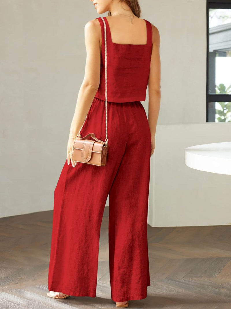 Katrien | Ensemble de pantalons larges tendance pour un look élégant