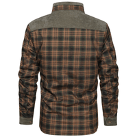 Veste polaire rétro classique à carreaux pour hommes avec col réversible pour un style douillet