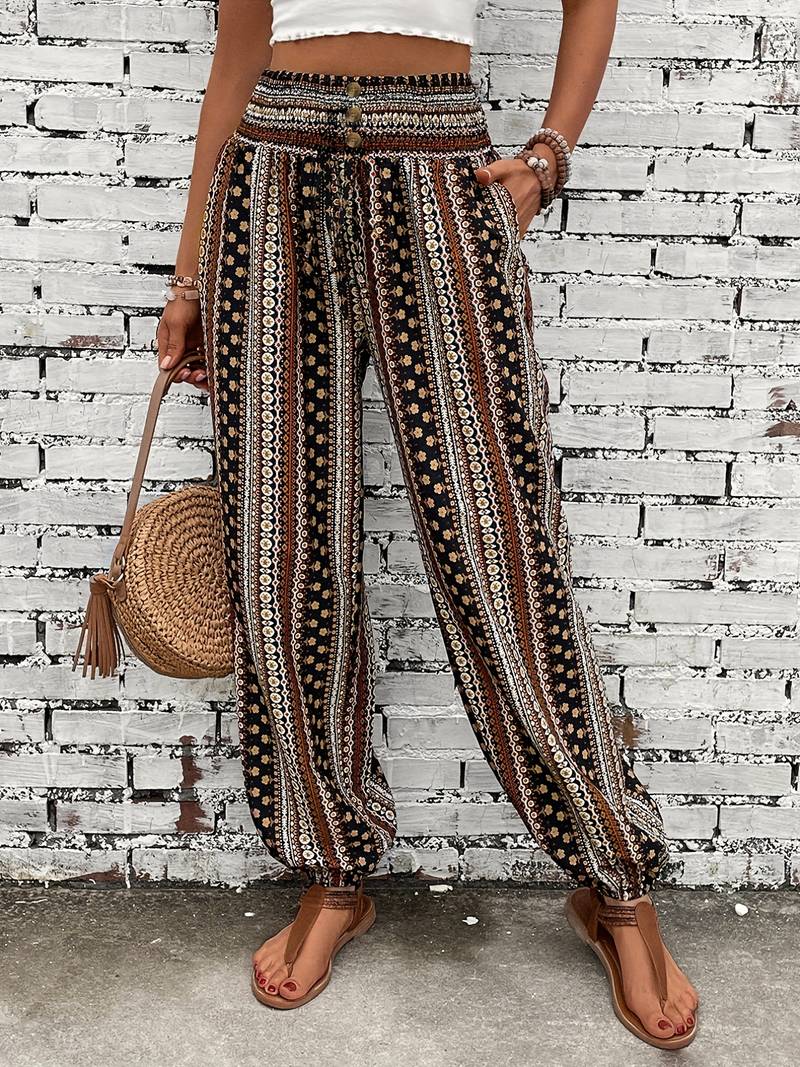 Pantalon décontracté imprimé pour femmes - pantalon confortable et décontracté pour toutes les occasions