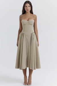 Robe Vintage Midi pour Femmes - Élégance Rétro et Sophistication
