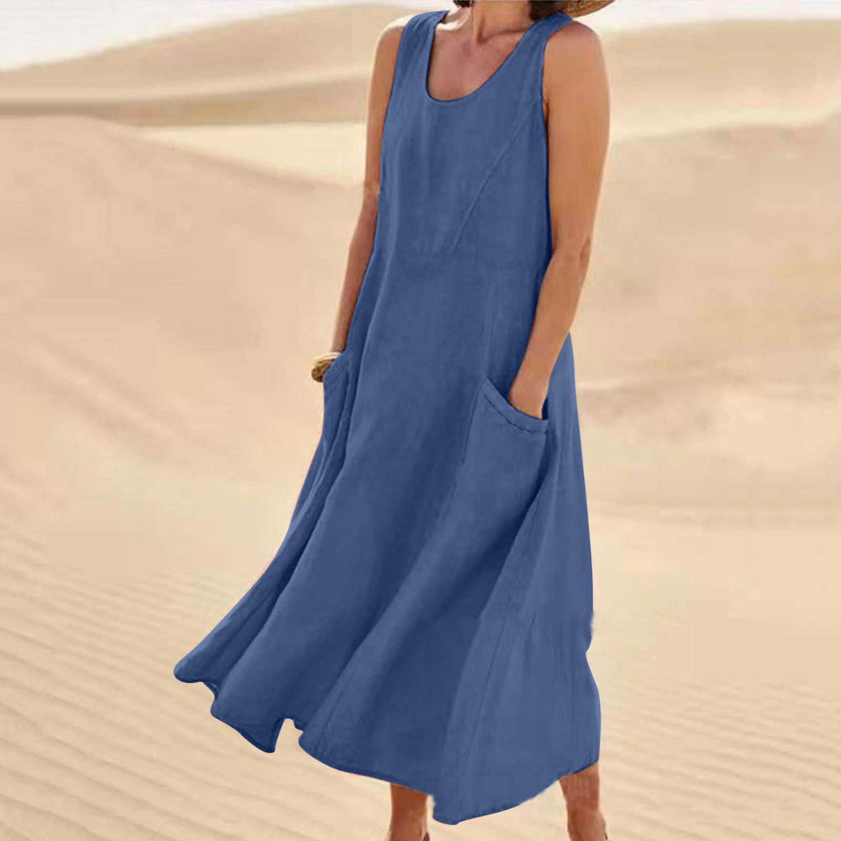 Chemisier féminin élégant sans manches et ample pour un look stylé