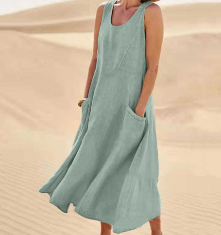 Chemisier féminin élégant sans manches et ample pour un look stylé