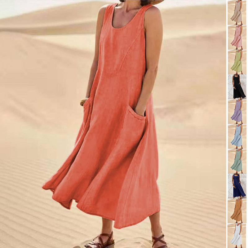 Chemisier féminin élégant sans manches et ample pour un look stylé