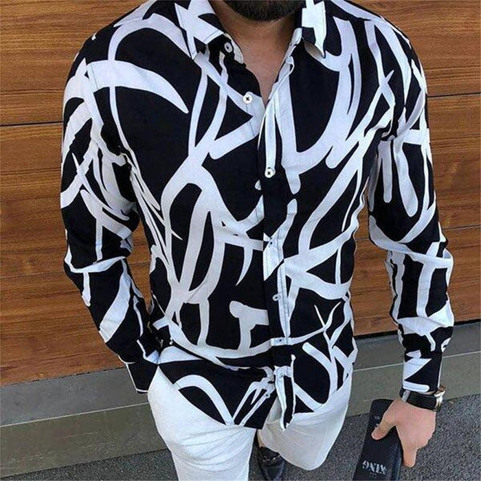 Chemise décontractée à manches longues pour hommes