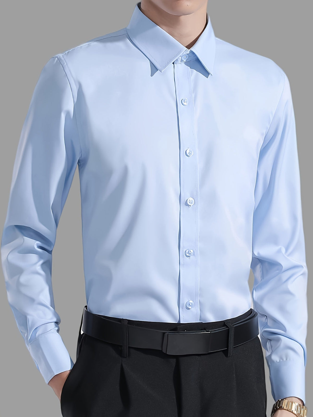 Camisole de vêtement pour homme - 100% coton - corte ajustado - con botones y cuello semi-ordenado