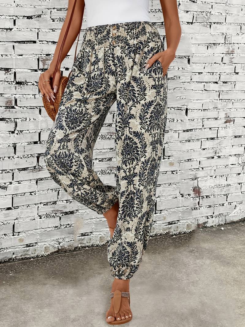 Pantalon décontracté imprimé pour femmes - pantalon confortable et décontracté pour toutes les occasions