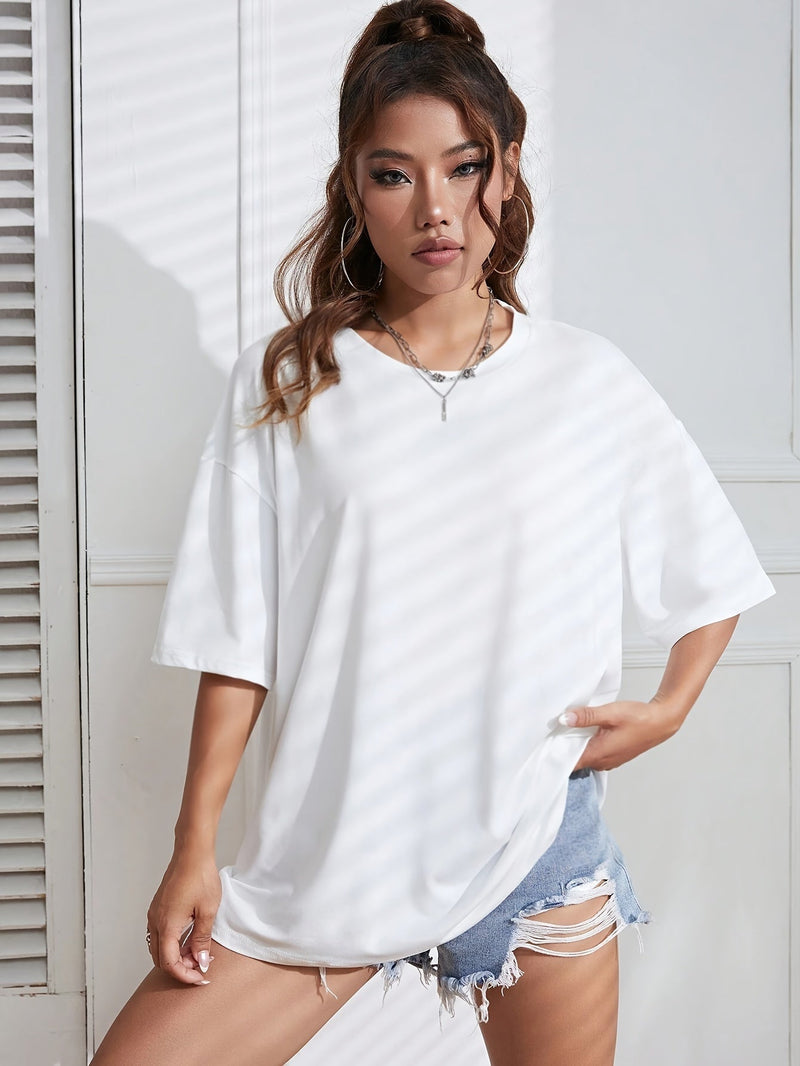 T-shirt surdimensionné à la mode pour femmes - coupe ample et confortable pour un look décontracté et branché