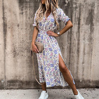 Robe d'été midi pour femmes - Légère, fluide et sans manches pour un look rafraîchissant
