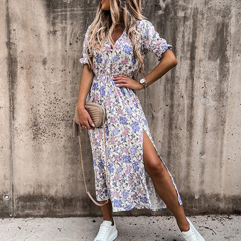 Robe d'été midi pour femmes - Légère, fluide et sans manches pour un look rafraîchissant