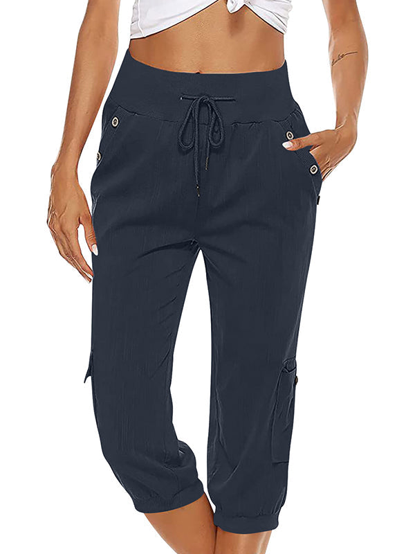 Pantalon cargo pour femmes - pantalon de tous les jours confortable et élégant avec des poches pratiques