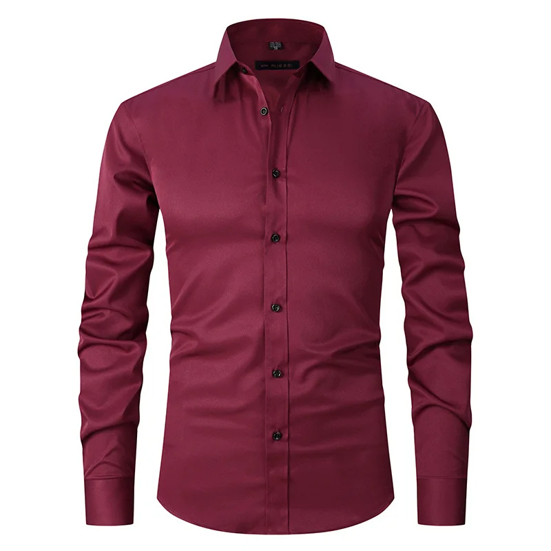 Camisole de corte masculine slim avec boutons de contraste et mangas largas