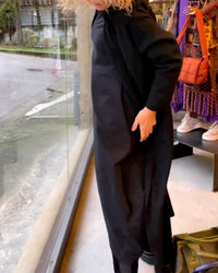 Robe élégante unie en polyester respirant pour un look sophistiqué