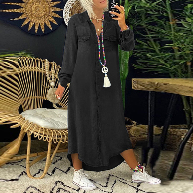 Robe en jean élégante à manches longues - Isabela pour un look stylé
