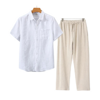 Finn | Combinaison de lin élégante avec manches courtes pour un look frais