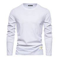 Camisa de manga larga de color sólido para hombre
