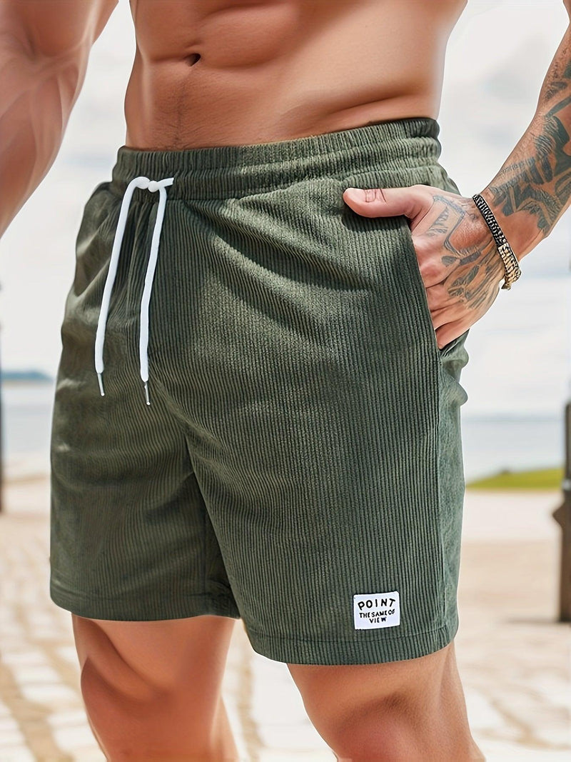 Shorts décontractés pour hommes avec taille élastique, tissu léger et respirant, avec cordon de serrage pour un ajustement parfait
