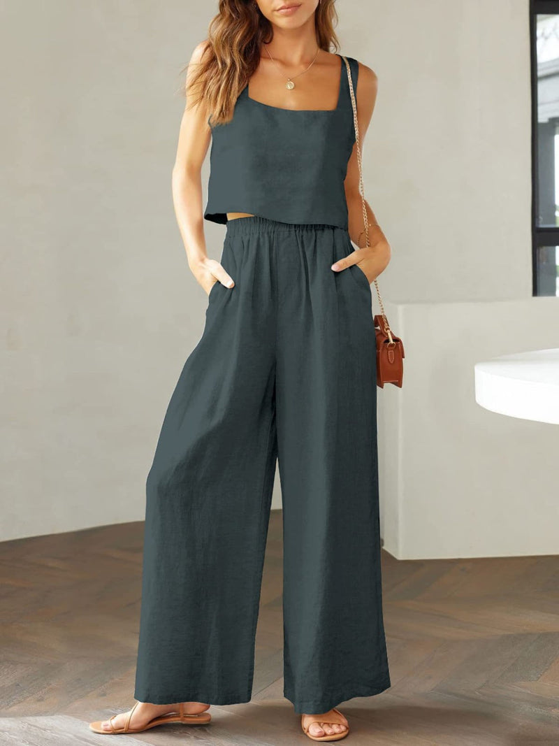 Katrien | Ensemble de pantalons larges tendance pour un look élégant