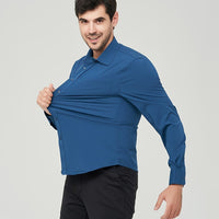 Camisole de vêtement pour homme - Algon transpirable - Corte moderno - Manga larga con botón