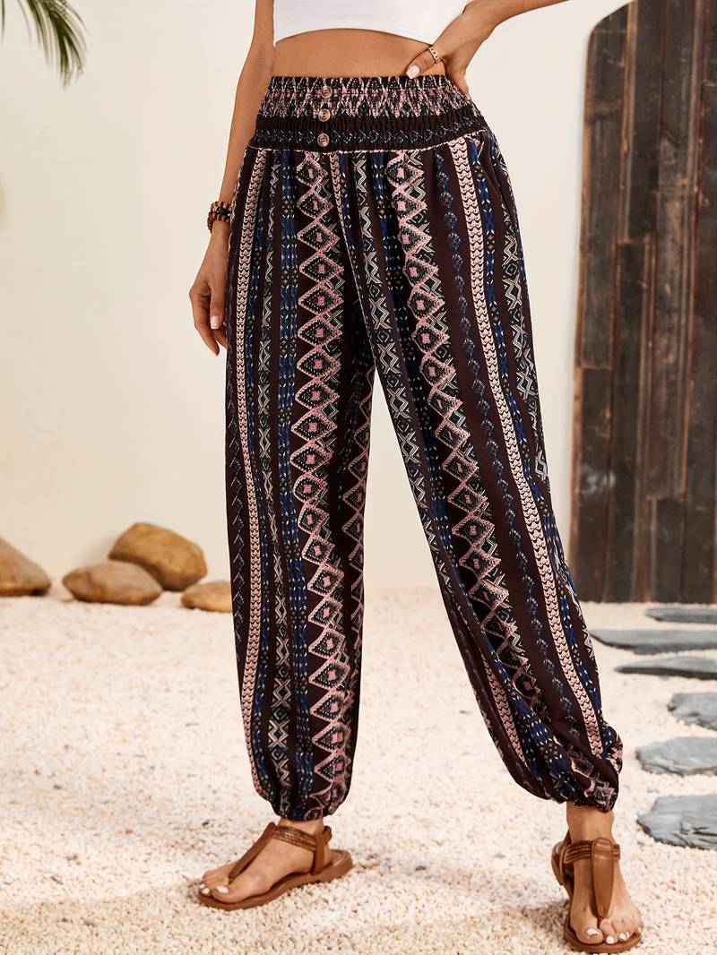 Pantalon décontracté imprimé pour femmes - pantalon confortable et décontracté pour toutes les occasions