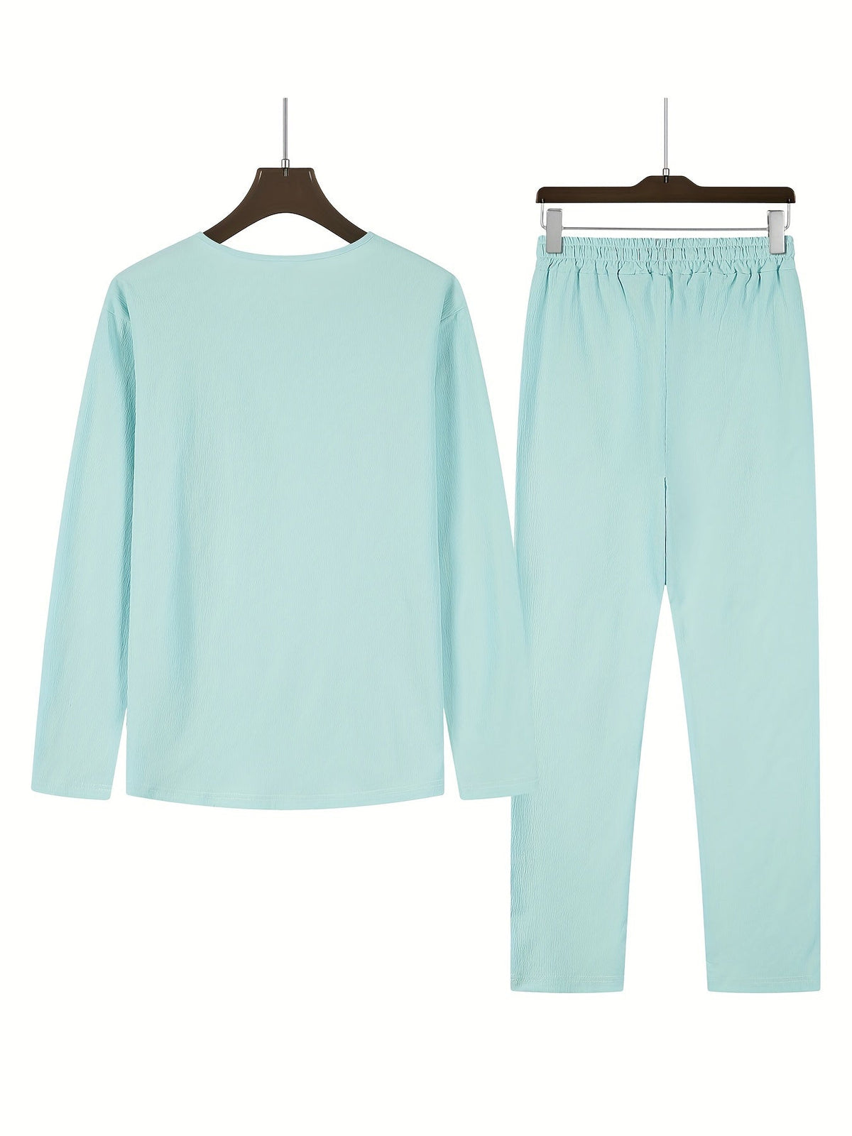 Set Décontracté pour Homme : Haut à V-Neck à Manches Longues et Pantalons Confortables