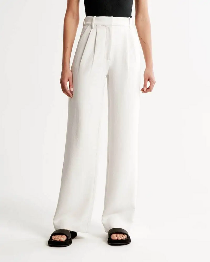 Pantalon féminin élégant à haute assise avec ceinture - Parfait pour les styles décontracté et professionnel