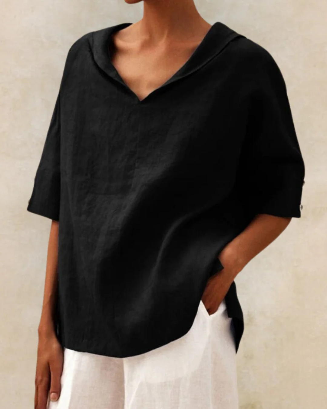 Chemisier en lin pour femme - élégant et confortable pour le printemps et l'été