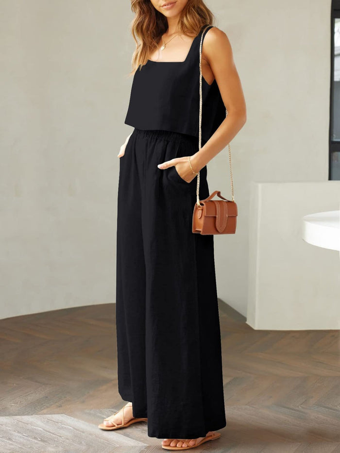 Katrien | Ensemble de pantalons larges tendance pour un look élégant