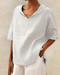 Chemisier en lin pour femme - élégant et confortable pour le printemps et l'été