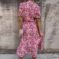 Robe d'été midi pour femmes - Légère, fluide et sans manches pour un look rafraîchissant