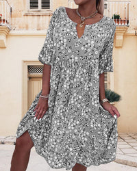 Robe Midi Fleuri pour Femmes - Élégante et Légère
