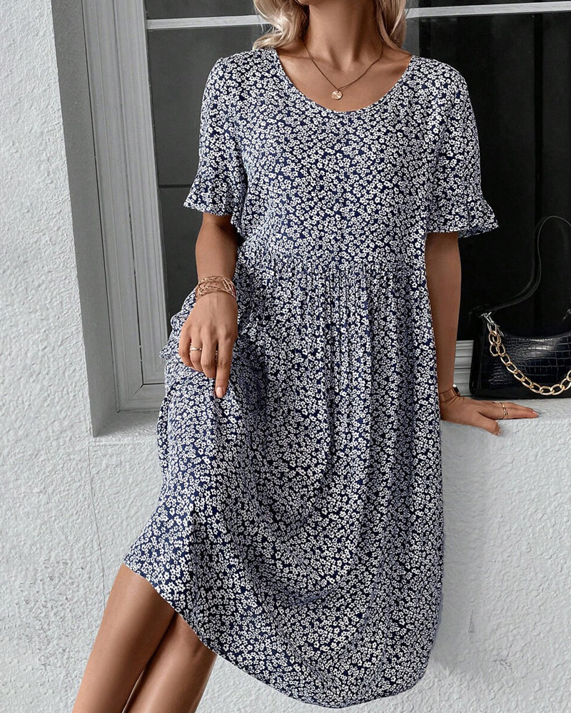 Robe Élégante à Motif Floral - Légère et Respirante pour un Confort Sophistiqué