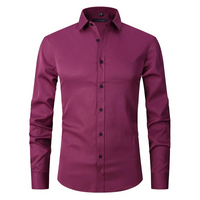 Camisole de corte masculine slim avec boutons de contraste et mangas largas