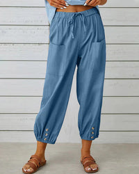 Pantalon à jambes larges pour femmes - Tissu doux et confortable pour un look profilé et décontracté