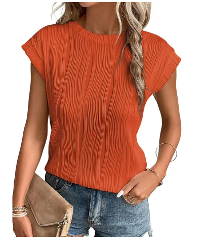 Top plissé élégant pour femmes - Chemisier élégant pour un look sophistiqué