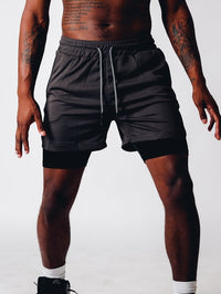 Short de fitness pour hommes avec double couche - Confort et soutien optimal