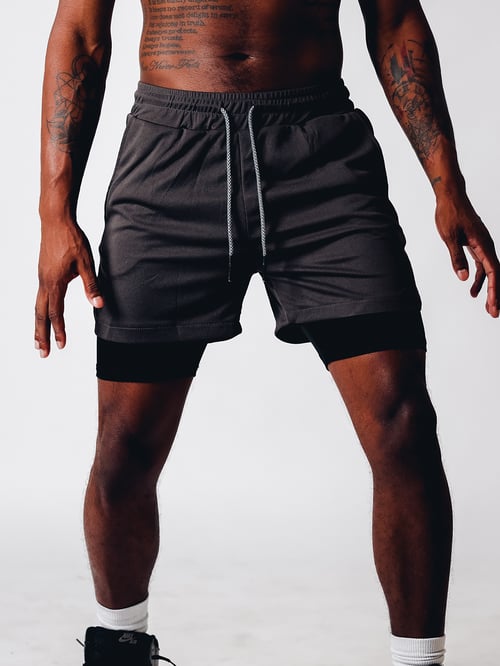 Short de fitness pour hommes avec double couche - Confort et soutien optimal
