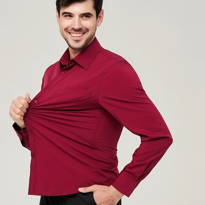 Camisole de vêtement pour homme - Algon transpirable - Corte moderno - Manga larga con botón